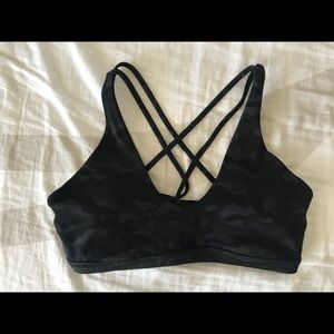 Lululemon Black Camo Sports Bra